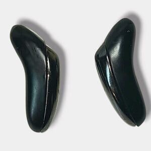 Vintage Monet Black Modernist Abstract Clip-on‎ Earrings